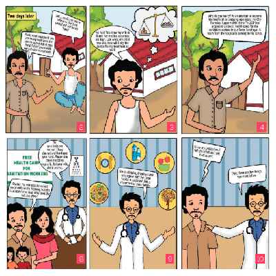 Health Camp Comic Strip